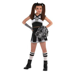 RA RA Rebel Cheerleader Halloween Costume Child X-Large 14-16 Includes Pom